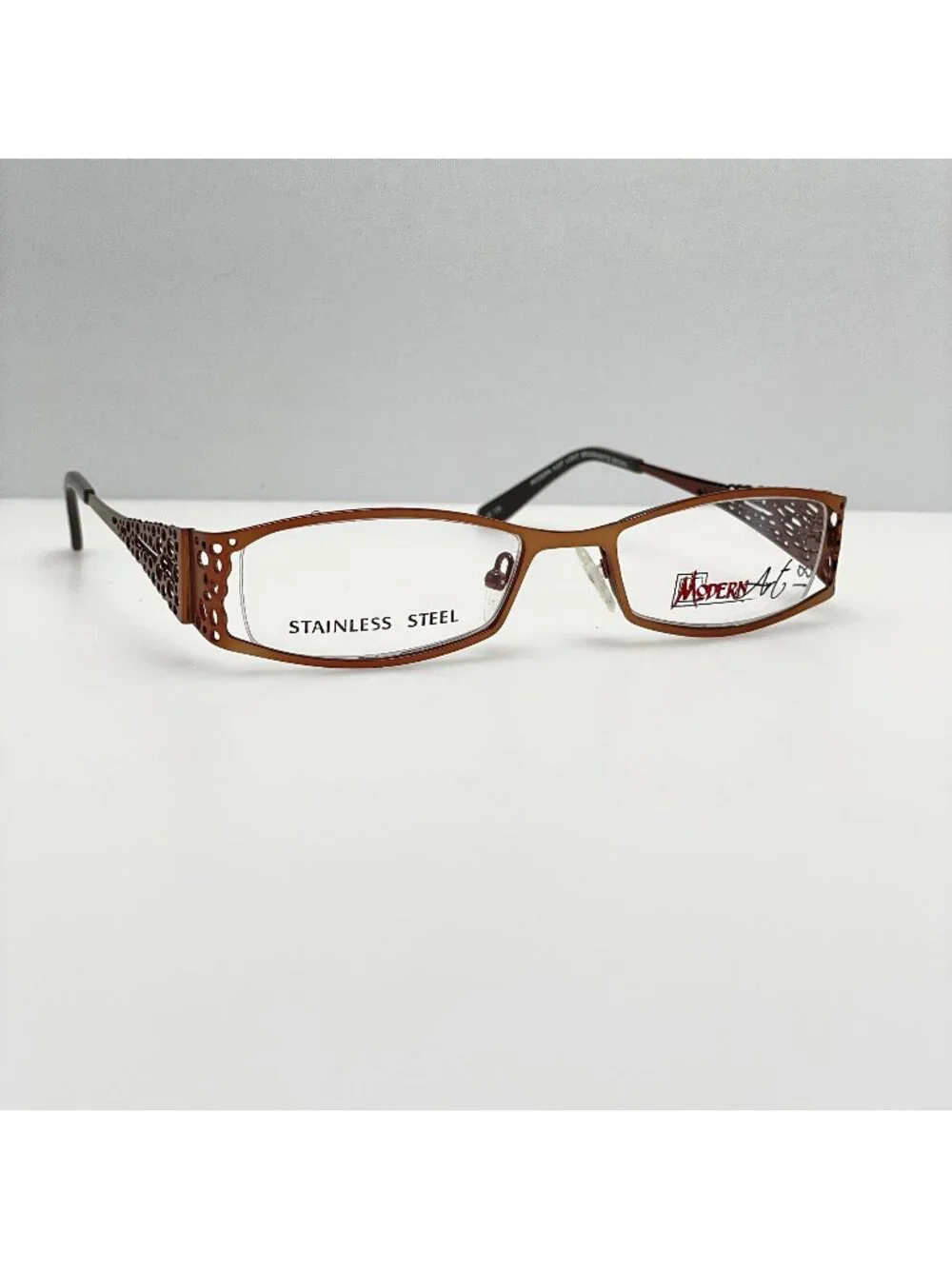 Modern Art Eyeglasses Eye Glasses Frames A307 Brown 50-18-135